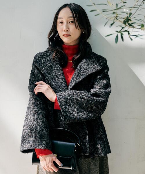 UNTITLED（アンタイトル）の「【エレガント/ミディアウター】ミックスヘリンボンコート（その他アウター・レディース・ブラウン系4/ライトグレー系3・00/01/02/03/04/44/46/48/50）」の19枚目の写真