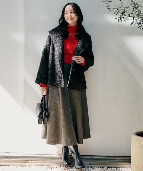 UNTITLED（アンタイトル）の「【エレガント/ミディアウター】ミックスヘリンボンコート（その他アウター・レディース・ブラウン系4/ライトグレー系3・00/01/02/03/04/44/46/48/50）」の21枚目の写真