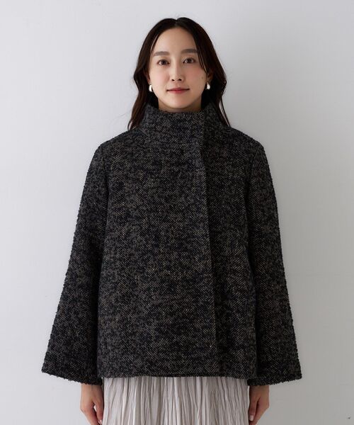 UNTITLED（アンタイトル）の「【エレガント/ミディアウター】ミックスヘリンボンコート（その他アウター・レディース・ブラウン系4/ライトグレー系3・00/01/02/03/04/44/46/48/50）」の10枚目の写真