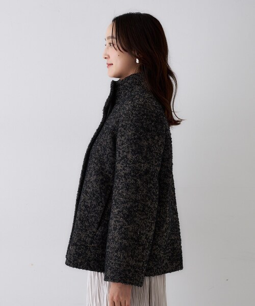 UNTITLED（アンタイトル）の「【エレガント/ミディアウター】ミックスヘリンボンコート（その他アウター・レディース・ブラウン系4/ライトグレー系3・00/01/02/03/04/44/46/48/50）」の11枚目の写真