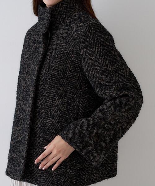 UNTITLED（アンタイトル）の「【エレガント/ミディアウター】ミックスヘリンボンコート（その他アウター・レディース・ブラウン系4/ライトグレー系3・00/01/02/03/04/44/46/48/50）」の14枚目の写真