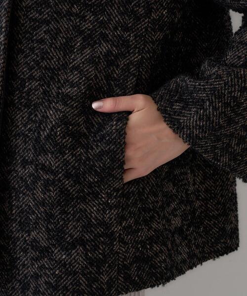 UNTITLED（アンタイトル）の「【エレガント/ミディアウター】ミックスヘリンボンコート（その他アウター・レディース・ブラウン系4/ライトグレー系3・00/01/02/03/04/44/46/48/50）」の15枚目の写真