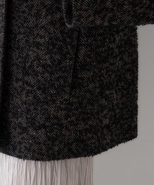 UNTITLED（アンタイトル）の「【エレガント/ミディアウター】ミックスヘリンボンコート（その他アウター・レディース・ブラウン系4/ライトグレー系3・00/01/02/03/04/44/46/48/50）」の16枚目の写真