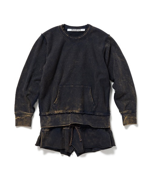 PERVERZE（パーバーズ）の「Matching Shorts Sweatshirts（スウェット・レディース・ネイビー/グレー・FREE）」の2枚目の写真