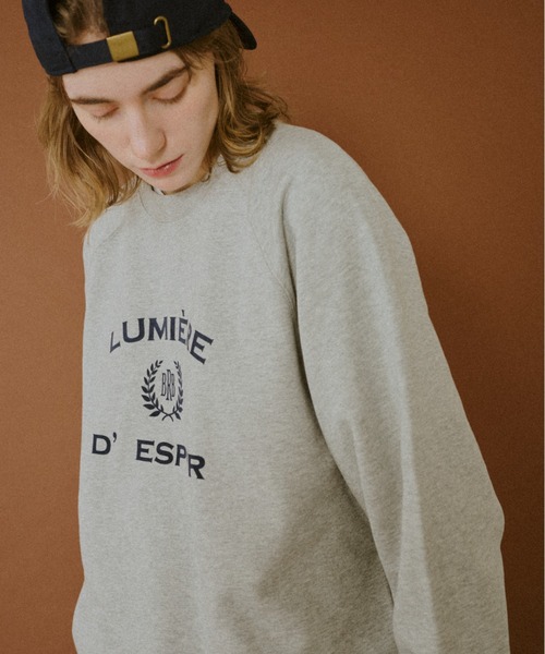 BROKEN BASE(ブロークンベース)の「Crewneck College Sweat / クルーネックカレッジスウェット(スウェット・メンズ・ネイビー/グレー・SMALL/MEDIUM/LARGE)」の14枚目の写真
