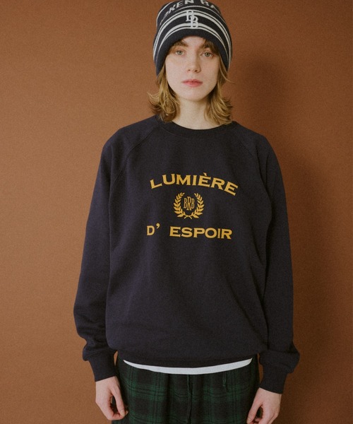 BROKEN BASE(ブロークンベース)の「Crewneck College Sweat / クルーネックカレッジスウェット(スウェット・メンズ・ネイビー/グレー・SMALL/MEDIUM/LARGE)」の9枚目の写真