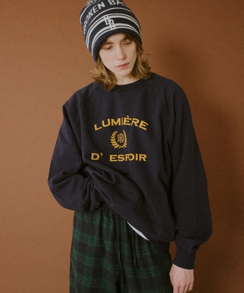 BROKEN BASE(ブロークンベース)の「Crewneck College Sweat / クルーネックカレッジスウェット(スウェット・メンズ・ネイビー/グレー・SMALL/MEDIUM/LARGE)」の7枚目の写真