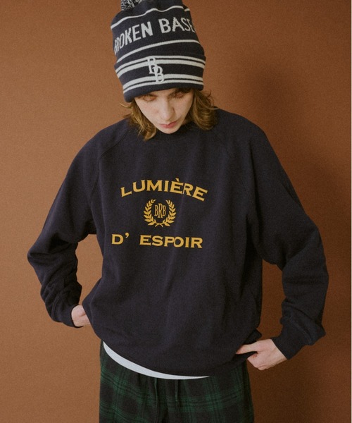 BROKEN BASE(ブロークンベース)の「Crewneck College Sweat / クルーネックカレッジスウェット(スウェット・メンズ・ネイビー/グレー・SMALL/MEDIUM/LARGE)」の3枚目の写真