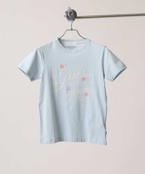 GUESS JEANS(ゲスジーンズ)の「GUESS JEANS GJ SS SLIM FLOWER TEE ゲス スリムフィット フラワープリント半袖Tシャツ(Tシャツ/カットソー・レディース・サックスブルー・S/M/L)」の2枚目の写真