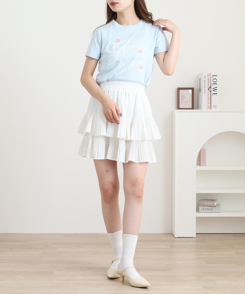 GUESS JEANS(ゲスジーンズ)の「GUESS JEANS GJ SS SLIM FLOWER TEE ゲス スリムフィット フラワープリント半袖Tシャツ(Tシャツ/カットソー・レディース・サックスブルー・S/M/L)」の10枚目の写真