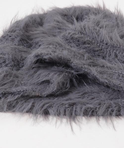 KBF（ケイビーエフ）の「ラインデザインシャギーニットビーニー（ニットキャップ/ビーニー・レディース・チャコールグレー/ブラウン/アイボリー・ONE）」の22枚目の写真