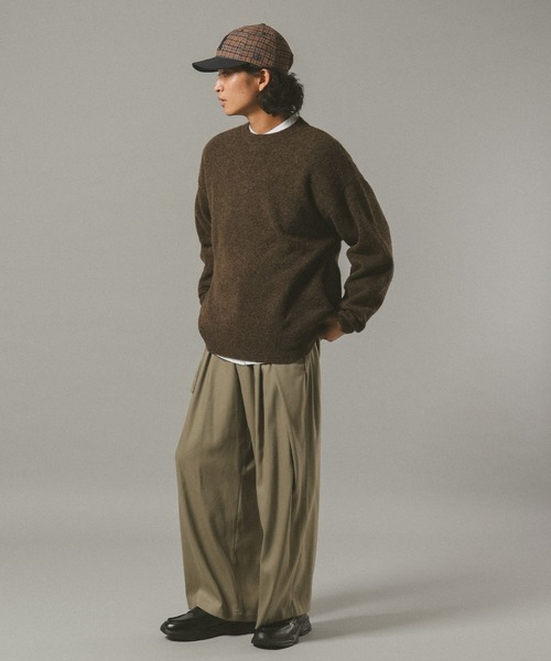 RAGEBLUE(レイジブルー)の「【CLASSICAL LINE】WOOL BLEND CREW NECK KNIT / ウール混/プレーンニットクルー(ニット/セーター・メンズ・ブラウン/ブラック/グレー・MEDIUM/LARGE)」の16枚目の写真