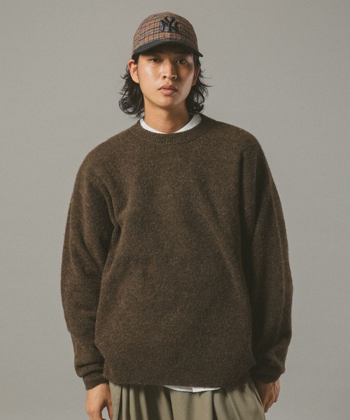 RAGEBLUE(レイジブルー)の「【CLASSICAL LINE】WOOL BLEND CREW NECK KNIT / ウール混/プレーンニットクルー(ニット/セーター・メンズ・ブラウン/ブラック/グレー・MEDIUM/LARGE)」の17枚目の写真