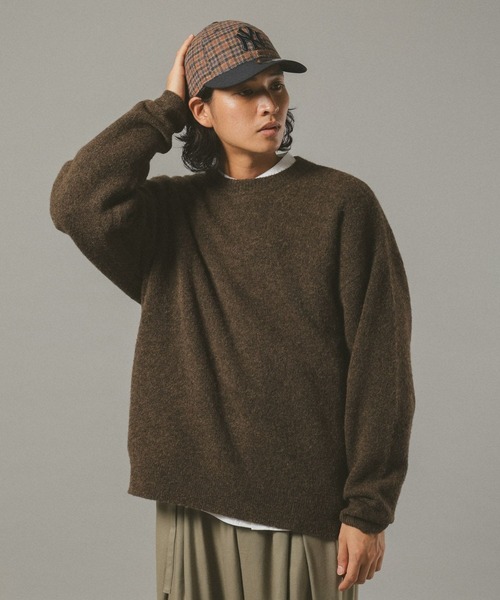 RAGEBLUE(レイジブルー)の「【CLASSICAL LINE】WOOL BLEND CREW NECK KNIT / ウール混/プレーンニットクルー(ニット/セーター・メンズ・ブラウン/ブラック/グレー・MEDIUM/LARGE)」の18枚目の写真