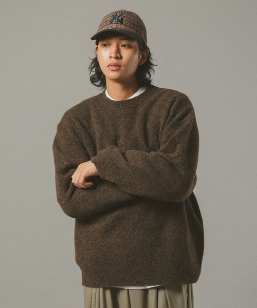 RAGEBLUE(レイジブルー)の「【CLASSICAL LINE】WOOL BLEND CREW NECK KNIT / ウール混/プレーンニットクルー(ニット/セーター・メンズ・ブラウン/ブラック/グレー・MEDIUM/LARGE)」の19枚目の写真
