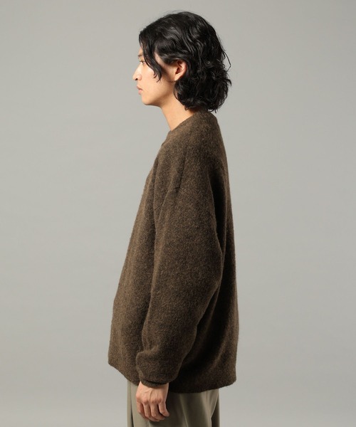 RAGEBLUE(レイジブルー)の「【CLASSICAL LINE】WOOL BLEND CREW NECK KNIT / ウール混/プレーンニットクルー(ニット/セーター・メンズ・ブラウン/ブラック/グレー・MEDIUM/LARGE)」の8枚目の写真
