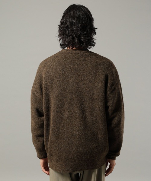 RAGEBLUE(レイジブルー)の「【CLASSICAL LINE】WOOL BLEND CREW NECK KNIT / ウール混/プレーンニットクルー(ニット/セーター・メンズ・ブラウン/ブラック/グレー・MEDIUM/LARGE)」の9枚目の写真