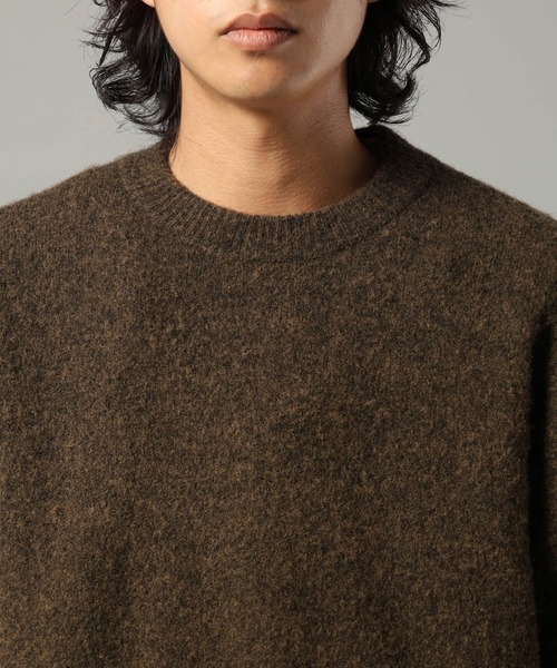RAGEBLUE(レイジブルー)の「【CLASSICAL LINE】WOOL BLEND CREW NECK KNIT / ウール混/プレーンニットクルー(ニット/セーター・メンズ・ブラウン/ブラック/グレー・MEDIUM/LARGE)」の11枚目の写真