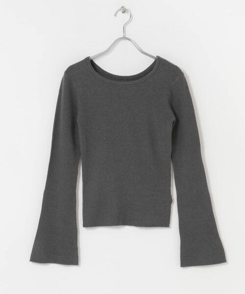 SENSE OF PLACE by URBAN RESEARCH（センスオブプレイスバイアーバンリサーチ）の「『WEB限定』2WAYストレッチラウンドネックセーター（ニット/セーター・レディース・チャコールグレー/ブラウン/レッド/ネイビー/ベージュ・ONE）」の11枚目の写真