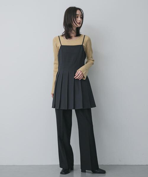 SENSE OF PLACE by URBAN RESEARCH（センスオブプレイスバイアーバンリサーチ）の「『WEB限定』2WAYストレッチラウンドネックセーター（ニット/セーター・レディース・チャコールグレー/ブラウン/レッド/ネイビー/ベージュ・ONE）」の17枚目の写真