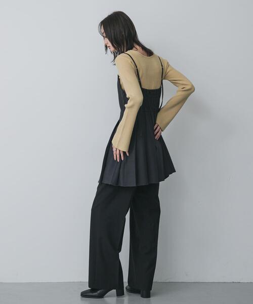 SENSE OF PLACE by URBAN RESEARCH（センスオブプレイスバイアーバンリサーチ）の「『WEB限定』2WAYストレッチラウンドネックセーター（ニット/セーター・レディース・チャコールグレー/ブラウン/レッド/ネイビー/ベージュ・ONE）」の18枚目の写真