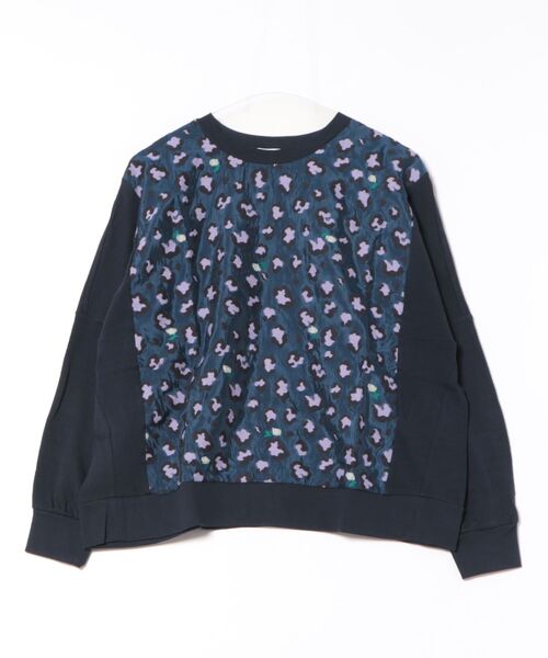 H.A.K(ハク)の「レオパードフラワーカットジャカード+ソフト天竺ドルマンカットソー(Tシャツ/カットソー・レディース・チャコール/ブルー・FREE)」の2枚目の写真