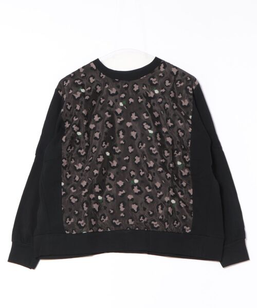 H.A.K(ハク)の「レオパードフラワーカットジャカード+ソフト天竺ドルマンカットソー(Tシャツ/カットソー・レディース・チャコール/ブルー・FREE)」の1枚目の写真