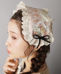 SPINNS | ヘッドドレス/パッチワーク/フラワーボタン/#NEO森ガール(その他ヘアアクセサリー)