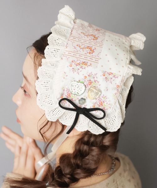 SPINNS（スピンズ）の「ヘッドドレス/パッチワーク/フラワーボタン/#NEO森ガール（その他ヘアアクセサリー・レディース・アイボリー・ONESIZE）」の12枚目の写真