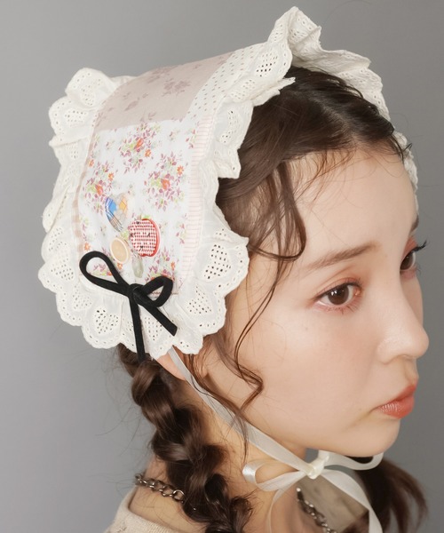 SPINNS（スピンズ）の「ヘッドドレス/パッチワーク/フラワーボタン/#NEO森ガール（その他ヘアアクセサリー・レディース・アイボリー・ONESIZE）」の9枚目の写真