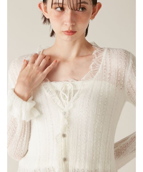 レーストリムニットアンサンブル（アンサンブル）｜LILY BROWN（リリー