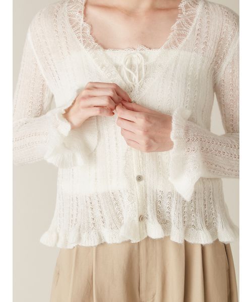 レーストリムニットアンサンブル（アンサンブル）｜LILY BROWN（リリー  