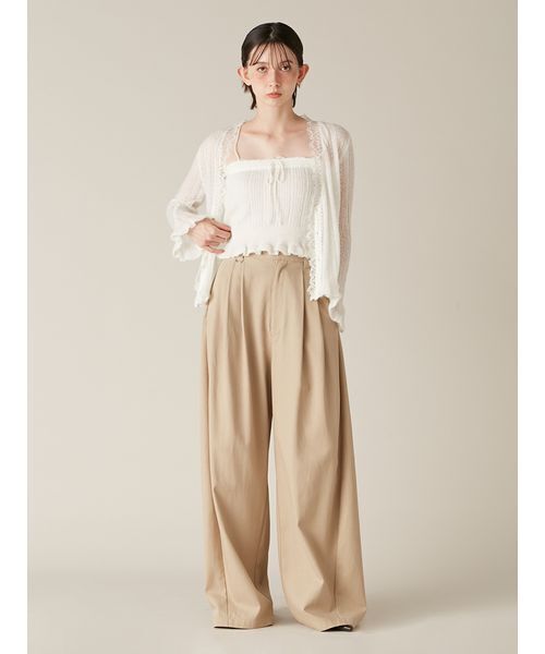 レーストリムニットアンサンブル（アンサンブル）｜LILY BROWN（リリー