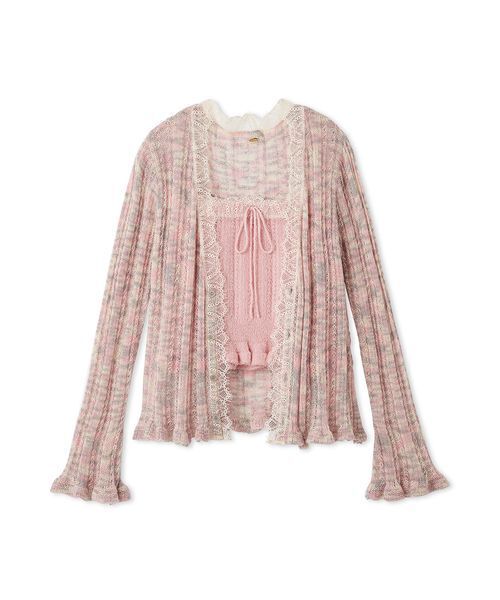 レーストリムニットアンサンブル（アンサンブル）｜LILY BROWN（リリー