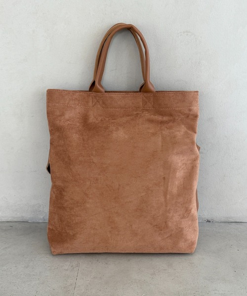 セール】【A4収納可】スウェード風ショルダー トートバッグ