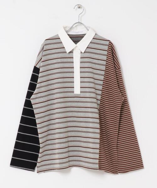 KBF（ケイビーエフ）の「オーバーサイズラガーシャツ（Tシャツ/カットソー・レディース・ブラウン系その他/ブラック系その他・ONE）」の9枚目の写真