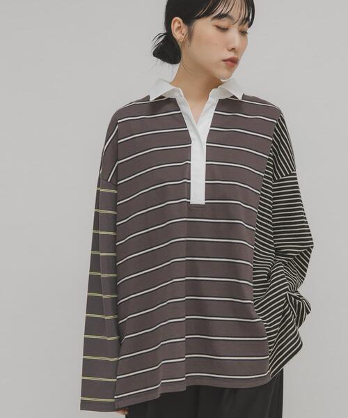 セール】オーバーサイズラガーシャツ（Tシャツ/カットソー）｜KBF