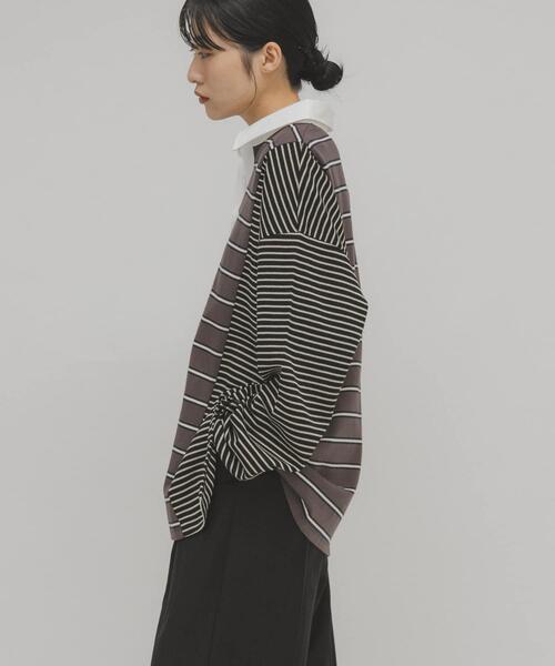 KBF（ケイビーエフ）の「オーバーサイズラガーシャツ（Tシャツ/カットソー・レディース・ブラウン系その他/ブラック系その他・ONE）」の13枚目の写真