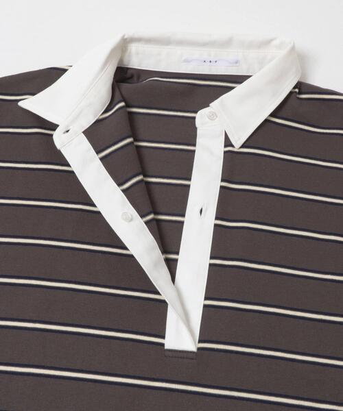 KBF（ケイビーエフ）の「オーバーサイズラガーシャツ（Tシャツ/カットソー・レディース・ブラウン系その他/ブラック系その他・ONE）」の18枚目の写真