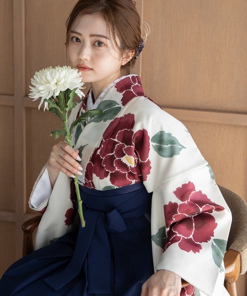 ゆかた館グレース（ユカタカングレース）の「こだわり袴3点セット -grace original-（着物・レディース・ブラック系/カーキ系/ブルー系/グリーン系/ネイビー系/パープル系/ホワイト系/レッド系・SMALL/MEDIUM/LARGE）」の8枚目の写真