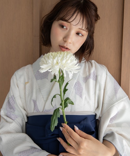 ゆかた館グレース（ユカタカングレース）の「こだわり袴3点セット -grace original-（着物・レディース・ブラック系/カーキ系/ブルー系/グリーン系/ネイビー系/パープル系/ホワイト系/レッド系・SMALL/MEDIUM/LARGE）」の9枚目の写真