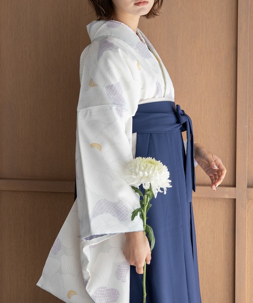 ゆかた館グレース（ユカタカングレース）の「こだわり袴3点セット -grace original-（着物・レディース・ブラック系/カーキ系/ブルー系/グリーン系/ネイビー系/パープル系/ホワイト系/レッド系・SMALL/MEDIUM/LARGE）」の16枚目の写真
