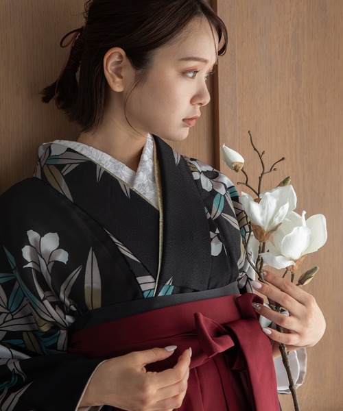 ゆかた館グレース（ユカタカングレース）の「こだわり袴3点セット -grace original-（着物・レディース・ブラック系/カーキ系/ブルー系/グリーン系/ネイビー系/パープル系/ホワイト系/レッド系・SMALL/MEDIUM/LARGE）」の17枚目の写真