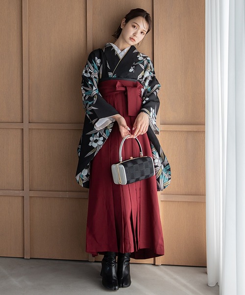 ゆかた館グレース（ユカタカングレース）の「こだわり袴3点セット -grace original-（着物・レディース・ブラック系/カーキ系/ブルー系/グリーン系/ネイビー系/パープル系/ホワイト系/レッド系・SMALL/MEDIUM/LARGE）」の18枚目の写真