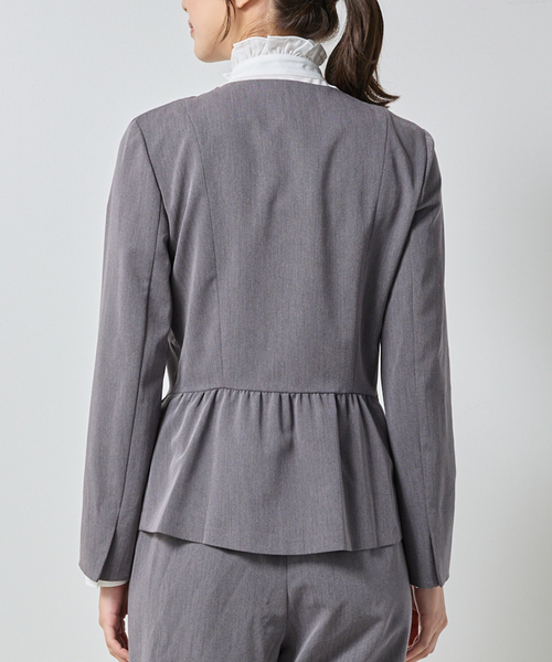 セール】【NARACAMICIE】【セットアップ対応】ペプラムノーカラー