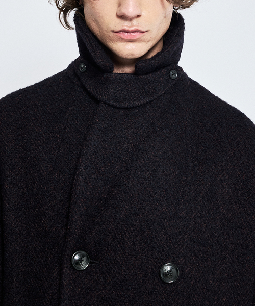 TICCA（ティッカ）の「【TICCA/ティッカ】別注 ウール テントコート / チェスターコート（チェスターコート・メンズ・ブラウン/ブラウン系その他・フリー）」の7枚目の写真