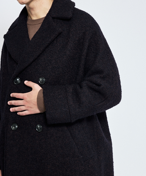 TICCA（ティッカ）の「【TICCA/ティッカ】別注 ウール テントコート / チェスターコート（チェスターコート・メンズ・ブラウン/ブラウン系その他・フリー）」の8枚目の写真