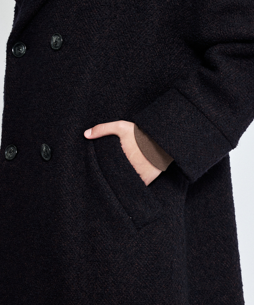 TICCA（ティッカ）の「【TICCA/ティッカ】別注 ウール テントコート / チェスターコート（チェスターコート・メンズ・ブラウン/ブラウン系その他・フリー）」の9枚目の写真