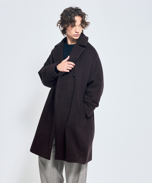 美品✨ティッカ テントコート オーバーサイズ ウール ブラックTICCA TICCA/ティッカ】別注 ウール テントコート / チェスターコート