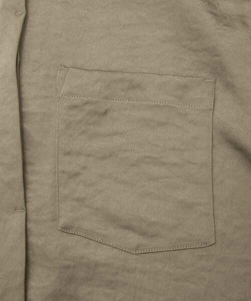 Editt by YECCA VECCA（エディットバイイェッカヴェッカ）の「ヴィンテージサテンシャツワンピース（シャツワンピース・レディース・ネイビー/ライトベージュ/カーキ・FREE）」の22枚目の写真